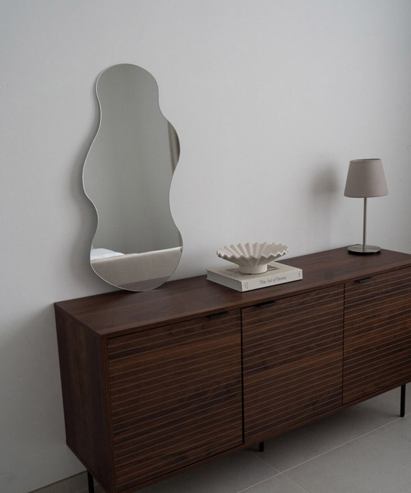 L’Organique By Detay | Organische Spiegel | Scandinavische Stijl | 40 x 80 cm | Zonder Rand