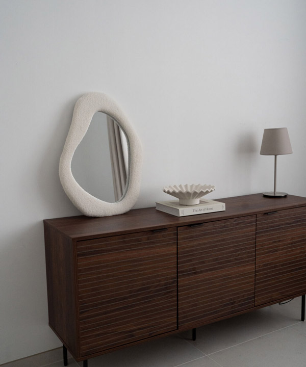 Paola By Detay | Spiegel Met Krullen | Scandinavische Stijl | 46,5 x 61 cm