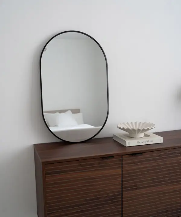 L'Ovale By Detay | Oval Mirror | Scandinavian Style | 50 x 80 cm | Black Or Gold