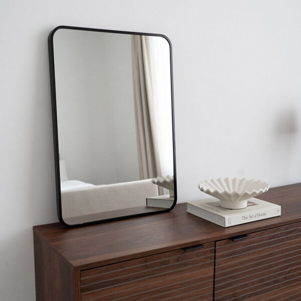 Le Petit Rectangle By Detay | Rechthoekige Spiegel | Scandinavische Stijl | 70 x 50 cm | Zwarte Of Gouden Rand